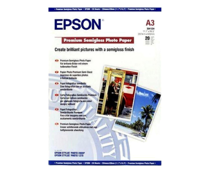 Papier do drukarki EPSON Papier Photo Premium Semi Glossy A3/ 20 arkuszy / 251 g/m2 C13S041334